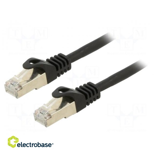 Patch cord | S/FTP | 6a | solid | Cu | LSZH | black | 10m | 27AWG | Cablexpert