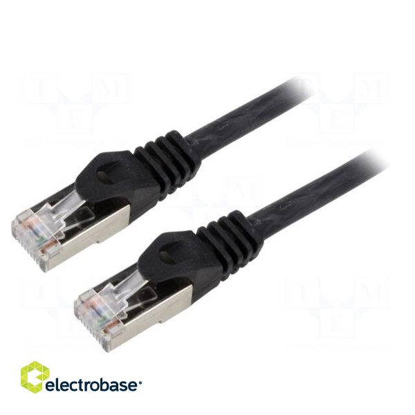 Patch cord | S/FTP | 6a | solid | Cu | LSZH | black | 15m | 27AWG | Cablexpert