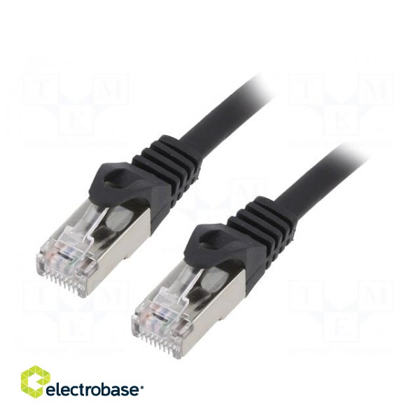 Patch cord | S/FTP | 6a | solid | Cu | LSZH | black | 2m | 27AWG | Cablexpert