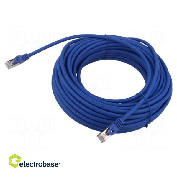 Patch cord | S/FTP | 6a | solid | Cu | LSZH | blue | 20m | 27AWG | Cablexpert