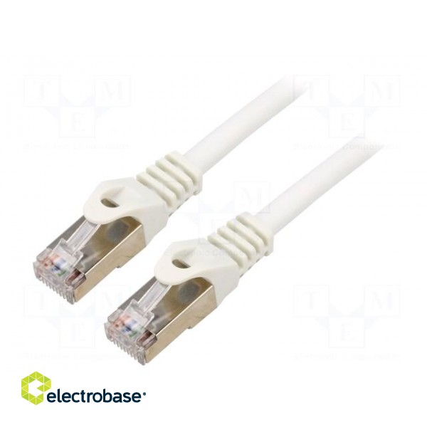Patch cord | S/FTP | 6a | solid | Cu | LSZH | white | 10m | 27AWG | Cablexpert