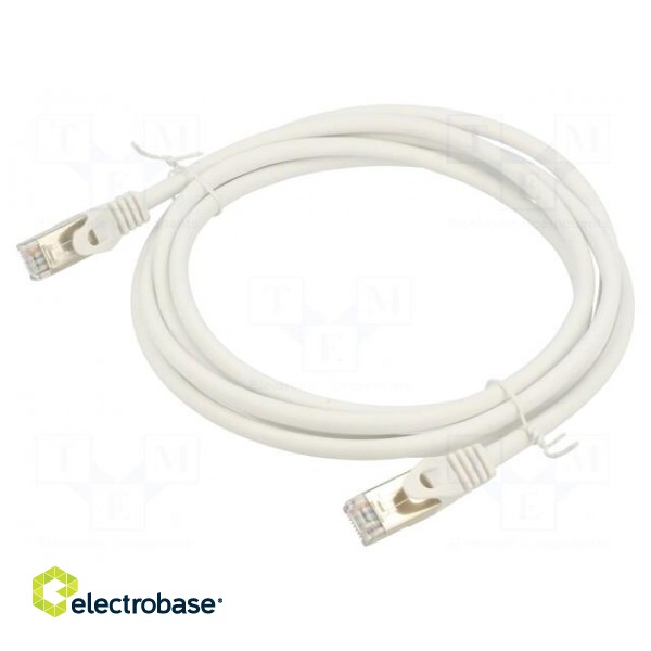 Patch cord | S/FTP | 6a | solid | Cu | LSZH | white | 2m | 27AWG | Cablexpert