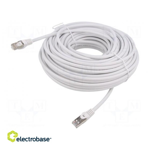 Patch cord | S/FTP | 6a | solid | Cu | LSZH | white | 30m | 27AWG | Cablexpert