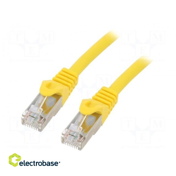 Patch cord | S/FTP | 6a | solid | Cu | LSZH | yellow | 0.5m | 27AWG