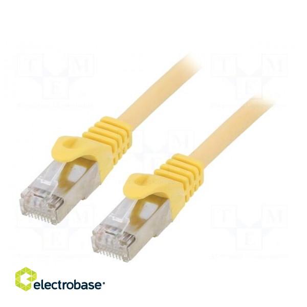Patch cord | S/FTP | 6a | solid | Cu | LSZH | yellow | 0.25m | 27AWG
