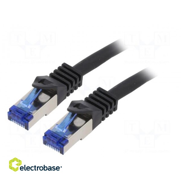 Patch cord | S/FTP | 6a | stranded | Cu | LSZH | black | 1.5m | 26AWG