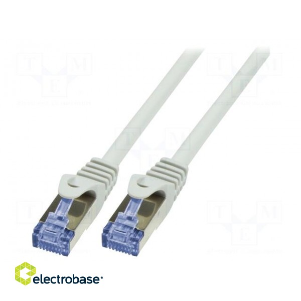 Patch cord | S/FTP | 6a | stranded | Cu | LSZH | grey | 3m | 26AWG image 2