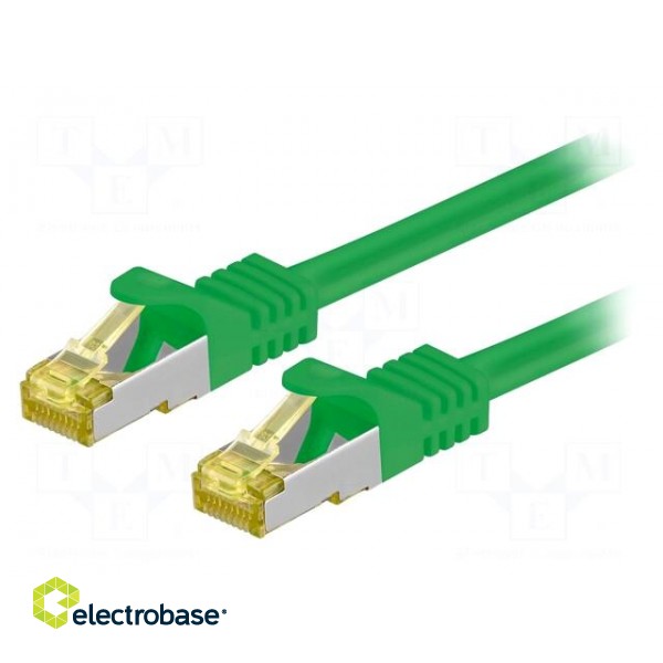 Patch cord | S/FTP | 6a | stranded | Cu | LSZH | green | 25m | 26AWG