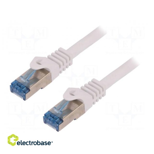Patch cord | S/FTP | 6a | stranded | Cu | LSZH | grey | 250mm | 26AWG