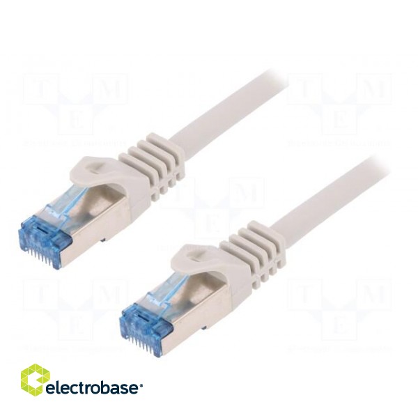 Patch cord | S/FTP | 6a | stranded | Cu | LSZH | grey | 3m | 26AWG image 1