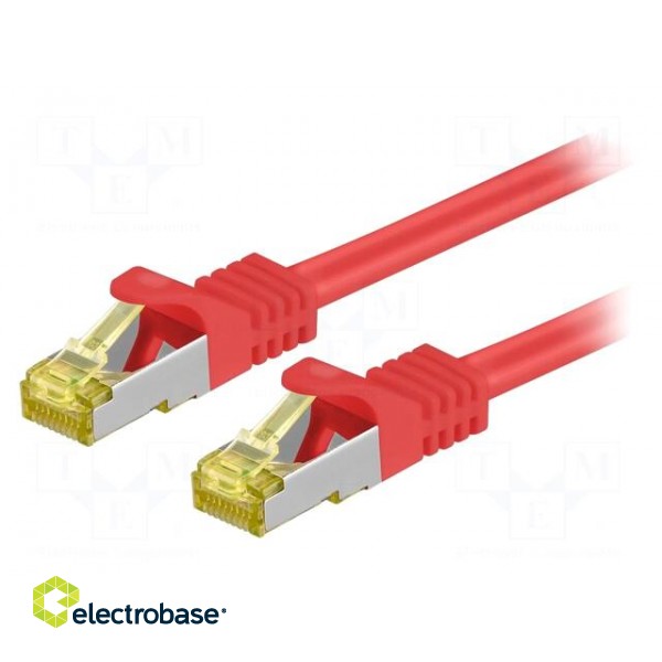 Patch cord | S/FTP | 6a | stranded | Cu | LSZH | red | 25m | 26AWG