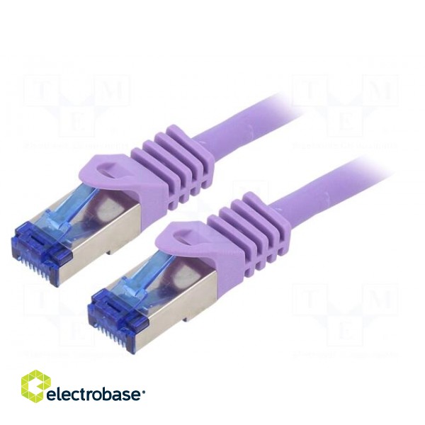 Patch cord | S/FTP | 6a | stranded | Cu | LSZH | violet | 2m | 26AWG