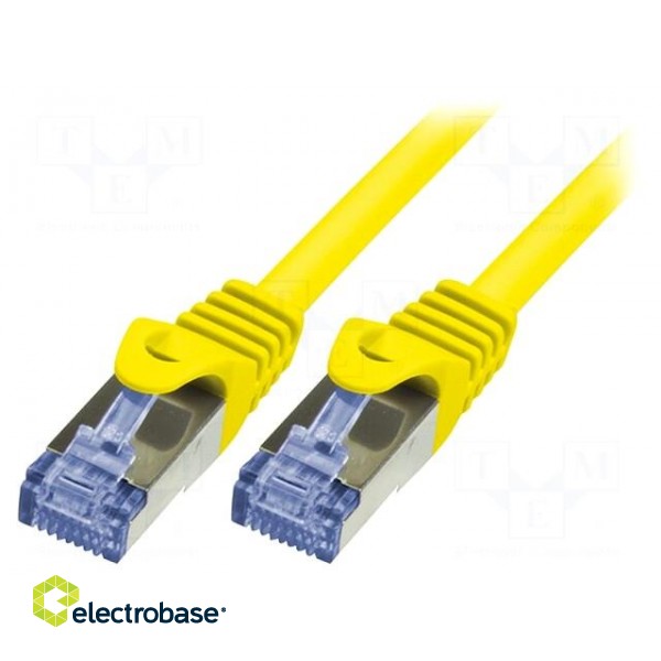 Patch cord | S/FTP | 6a | stranded | Cu | LSZH | yellow | 2m | 26AWG