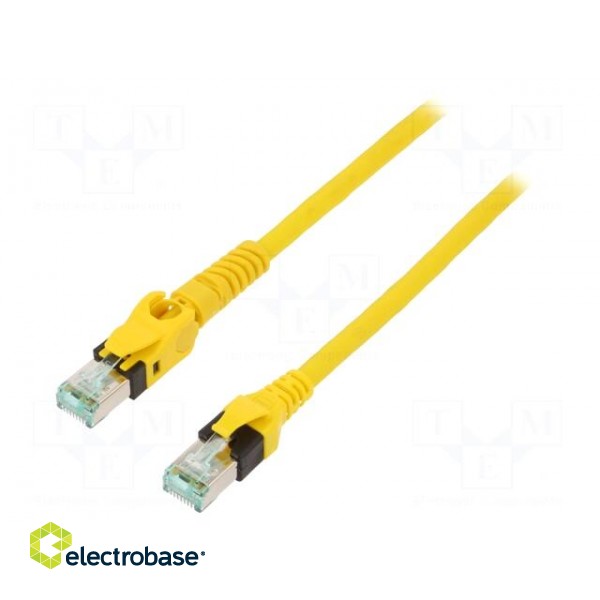 Patch cord | S/FTP | 6a | stranded | Cu | PUR | yellow | 20m | 27AWG | Cores: 8
