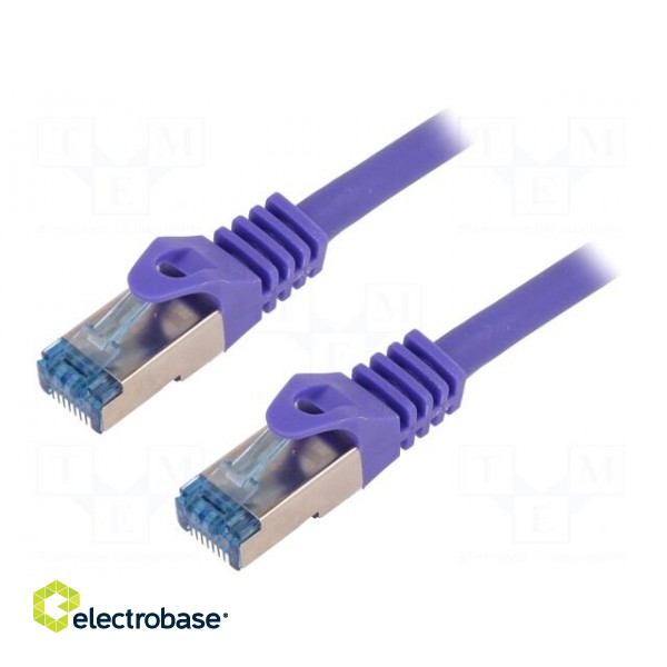 Patch cord | S/FTP | 6a | stranded | Cu | LSZH | violet | 5m | 27AWG