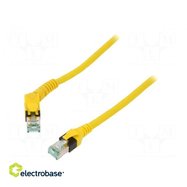 Patch cord | S/FTP | 6a | stranded | Cu | PUR | yellow | 10m | halogen free image 2
