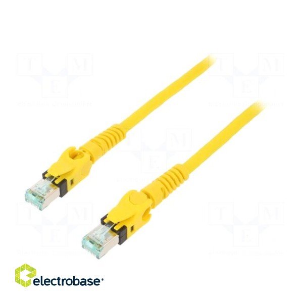 Patch cord | S/FTP | 6a | stranded | Cu | PUR | yellow | 2m | 27AWG | Cores: 8 image 1