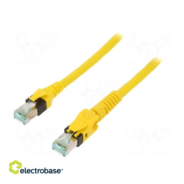 Patch cord | S/FTP | 6a | stranded | Cu | PUR | yellow | 2m | halogen free image 1