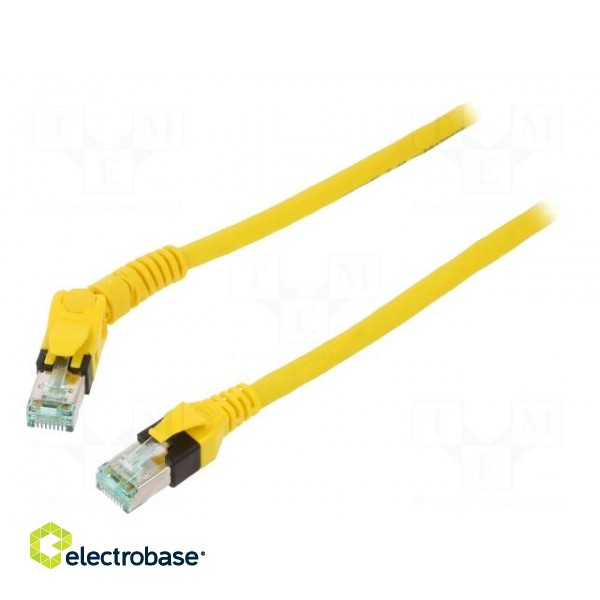 Patch cord | S/FTP | 6a | stranded | Cu | PUR | yellow | 3m | halogen free paveikslėlis 2