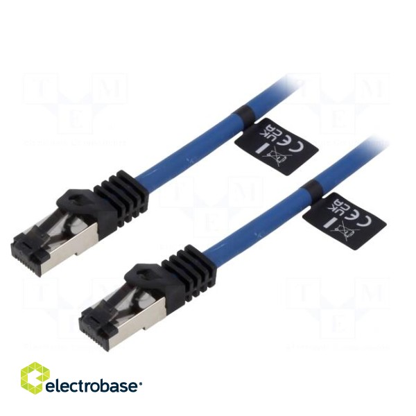 Patch cord | S/FTP | Cat 8.1 | stranded | Cu | LSZH | blue | 20m | 26AWG