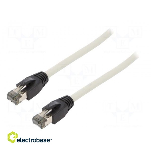 Patch cord | S/FTP | Cat 8.1 | stranded | Cu | LSZH | grey | 10m | 26AWG