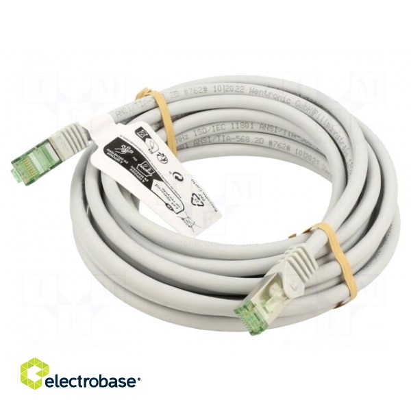 Patch cord | S/FTP | Cat 8.1 | stranded | Cu | LSZH | grey | 5m | 26AWG
