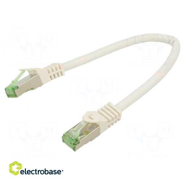 Patch cord | S/FTP | Cat 8.1 | stranded | Cu | LSZH | white | 0.25m | 26AWG