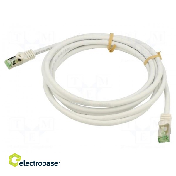 Patch cord | S/FTP | Cat 8.1 | stranded | Cu | LSZH | white | 15m | 26AWG