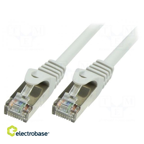 Patch cord | SF/UTP | 5e | stranded | CCA | PVC | grey | 10m | 26AWG