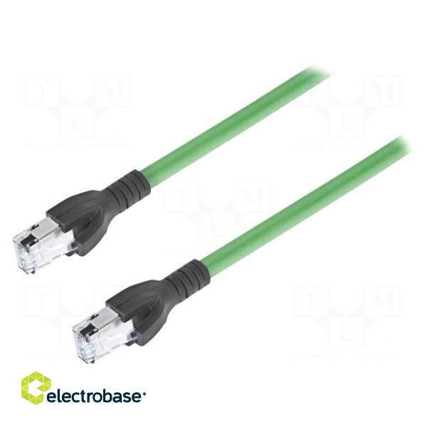 Patch cord | SF/UTP | 5e | stranded | Cu | FRNC | green | 5m | 22AWG | Cores: 4