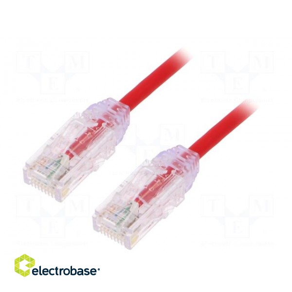 Patch cord | TX6-28™,U/UTP | 6 | stranded | Cu | LSZH | red | 3m | 28AWG