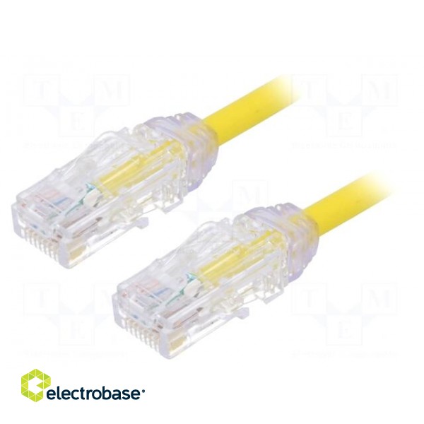 Patch cord | TX6A-28™,U/UTP | 6a | solid | Cu | LSZH | yellow | 1m | 28AWG