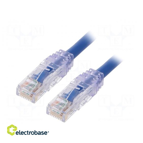 Patch cord | TX6A™ 10Gig,U/UTP | 6a | solid | Cu | PVC | blue | 5m | 24AWG