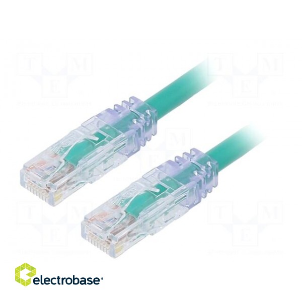 Patch cord | TX6A™ 10Gig,U/UTP | 6a | solid | Cu | PVC | green | 5m | 24AWG