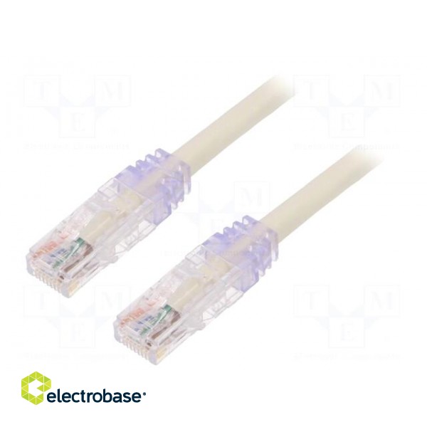 Patch cord | TX6A™ 10Gig,U/UTP | 6a | solid | Cu | PVC | white | 5m | 24AWG