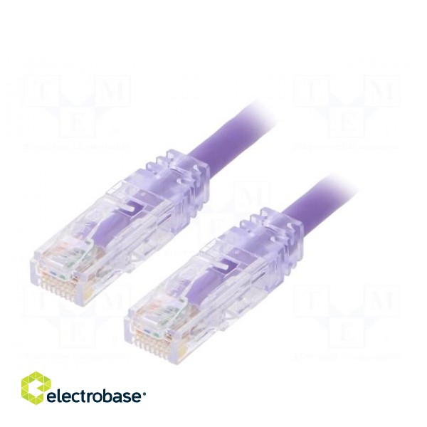 Patch cord | TX6™ PLUS,U/UTP | 6 | stranded | Cu | LSZH | violet | 0.5m