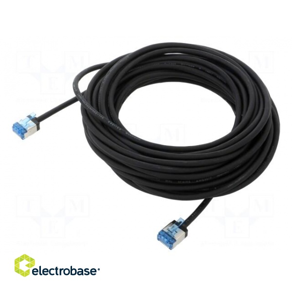 Patch cord | U/FTP | 6a | stranded | Cu | LSZH | black | 10m | 32AWG