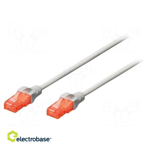 Patch cord | U/UTP | 5e | stranded | CCA | PVC | grey | 0.25m | 26AWG image 2