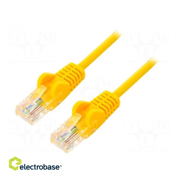 Patch cord | U/UTP | 6 | stranded | CCA | PVC | yellow | 0.5m | 24AWG фото 1