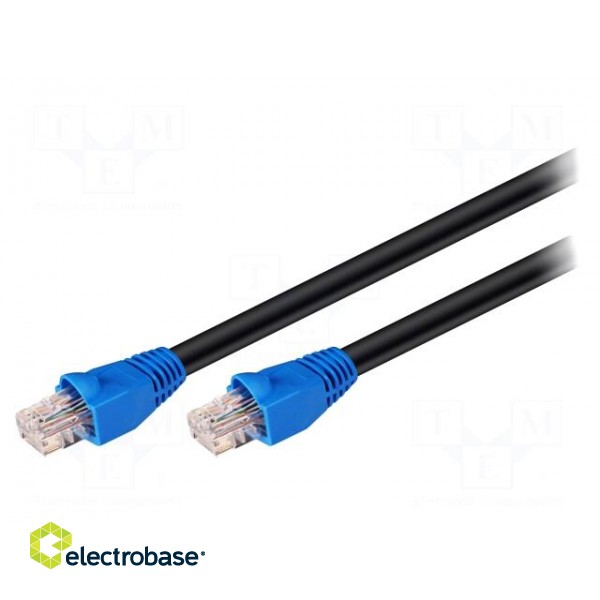 Patch cord | U/UTP | 6 | CCA | PE | black | 40m | RJ45 plug,both sides