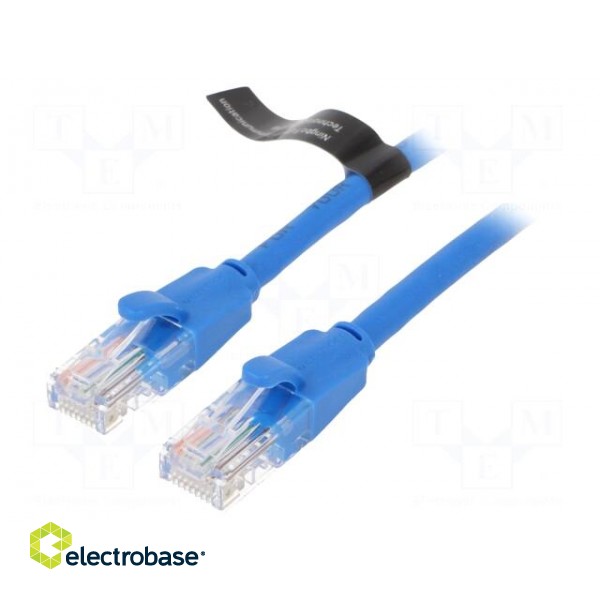 Patch cord | U/UTP | 6 | CCA | PVC | blue | 0.5m | RJ45 plug,both sides