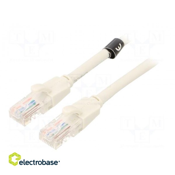 Patch cord | U/UTP | 6 | CCA | PVC | grey | 0.5m | RJ45 plug,both sides