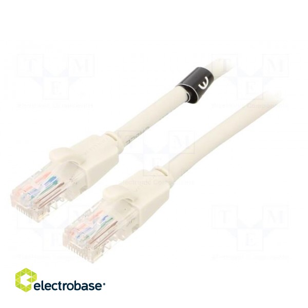 Patch cord | U/UTP | 6 | CCA | PVC | grey | 1m | RJ45 plug,both sides