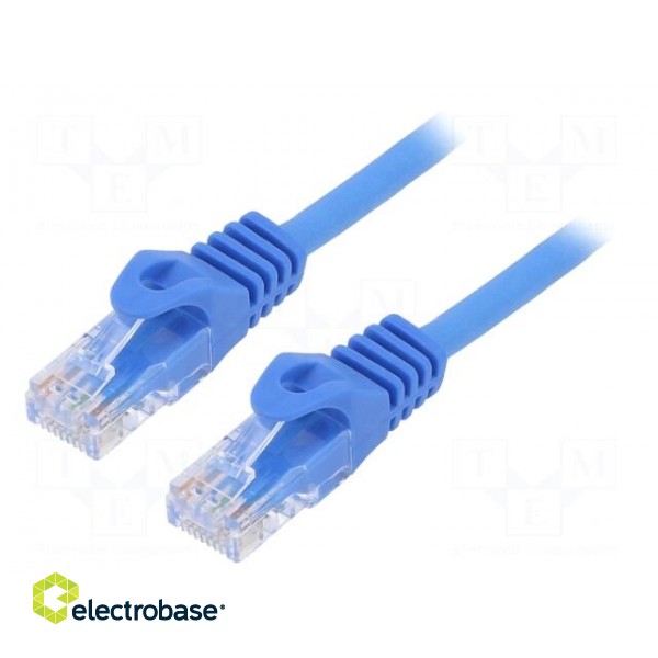 Patch cord | U/UTP | 6 | stranded | CCA | PVC | blue | 3m | 26AWG | Cablexpert