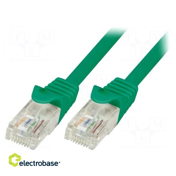 Patch cord | U/UTP | 6 | stranded | CCA | PVC | green | 0.5m | 24AWG