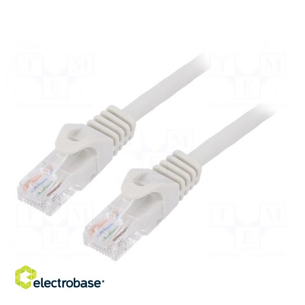 Patch cord | U/UTP | 6 | stranded | CCA | PVC | grey | 1m | 26AWG | Cablexpert
