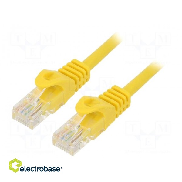 Patch cord | U/UTP | 6 | stranded | CCA | PVC | yellow | 0.25m | 26AWG
