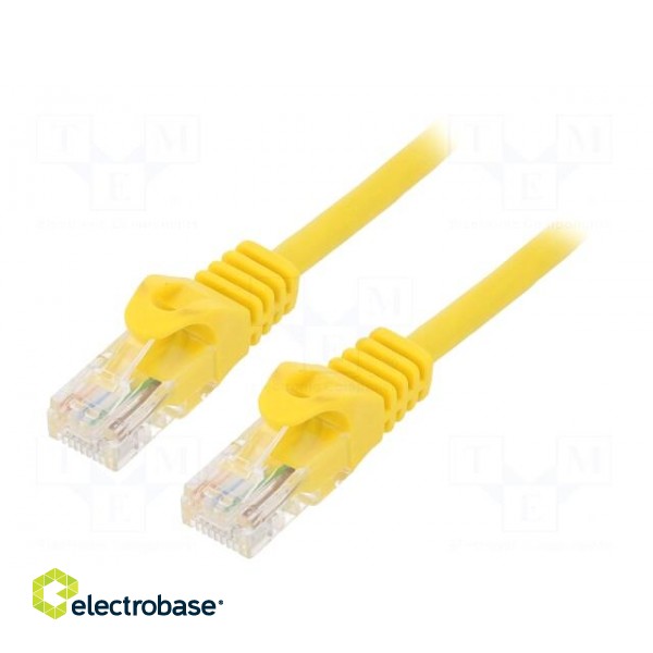 Patch cord | U/UTP | 6 | stranded | CCA | PVC | yellow | 0.5m | 26AWG
