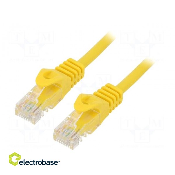 Patch cord | U/UTP | 6 | stranded | CCA | PVC | yellow | 2m | 26AWG