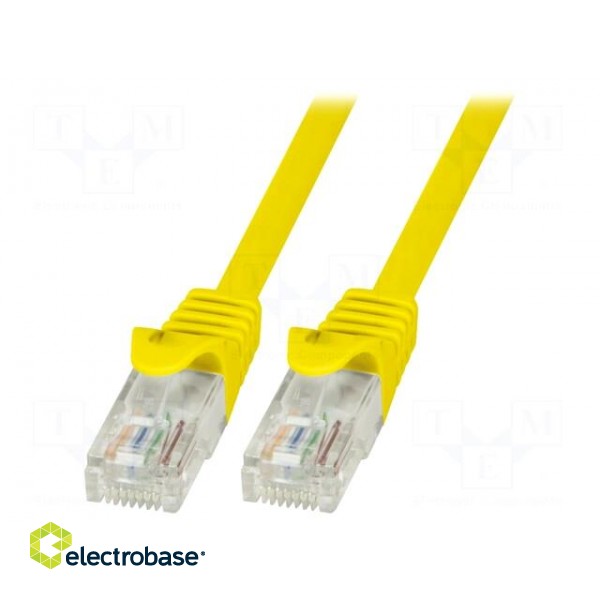 Patch cord | U/UTP | 6 | stranded | CCA | PVC | yellow | 1.5m | 24AWG